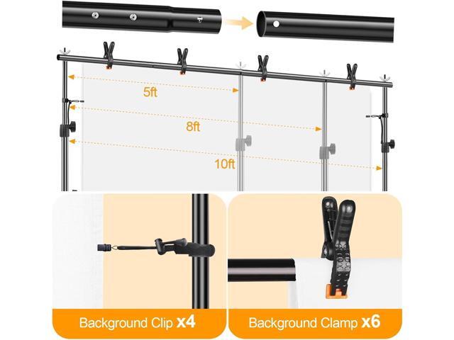 EMART Photo Backdrop Stand kit, 9 x 10 ft Back Drop Adjustable Frame for Photography, Photoshoot Banner Background Support Holder for Parties...