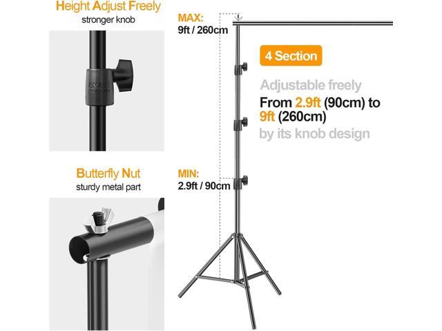 EMART Photo Backdrop Stand kit, 9 x 10 ft Back Drop Adjustable Frame for Photography, Photoshoot Banner Background Support Holder for Parties...