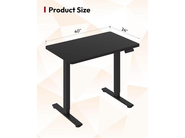 SANODESK Electric Standing Desk 40 x 24 Inches Whole-Piece Desktop Height Adjustable Stand Up Desk w/6-Button Controller Ergonomic Computer Desk...
