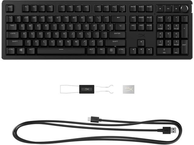 HyperX Alloy Rise Hot-Swappable Mechanical Gaming Keyboard, PC, Ambient Light Sensor, Gasket Mounted, HyperX Linear Switches