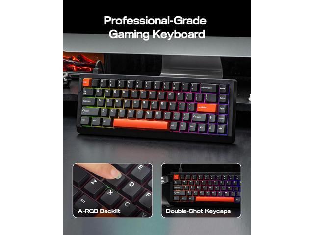 EPOMAKER HE68 Lite Hall Effect Gaming Keyboard, 8k Polling & 128K Scan Rate, 0.005mm Adjustable Trigger, 0.125ms Latency, 5-Layer Sound-Dampened,...
