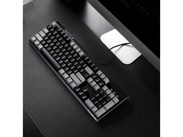 Hexgears GK735 Wired Full Size Mechanical Keyboard, Aluminum Housing Built for Gamers w/Kailh Box White Switch, White Backlit + Surrounded by RGB...