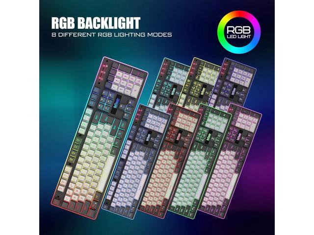 RedThunder K10 Pro Wireless Gaming Keyboard and Mouse Combo, RGB Backlit Rechargeable 3800mAh Battery, Mechanical Feel Anti-ghosting Keyboard + 7D...