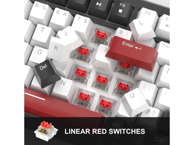 MageGee 75% Mechanical Gaming Keyboard, Compact Blue Backlit Wired Gaming Keyboards with Red Switches, EVA Foam, Knob Control, STAR75 Portable NKRO...