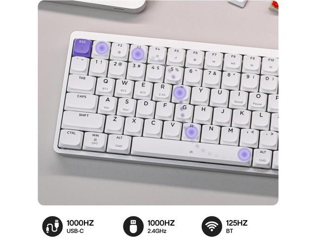 EPOMAKER Luma84 Low Profile Aluminum Mechanical Keyboard, QMK/VIA Programmable, Tri-Mode Wireless, Win/MAC/Linux Compatible, RGB Backlight...