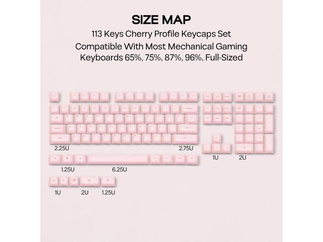 EPOMAKER AegisSil Keycap Set, Silicone Material, Cherry Profile, 113 Keys, 65%/75%/96%/Full Size, Custom Keyboard Keycaps Set for Cherry MX, Kailh,...