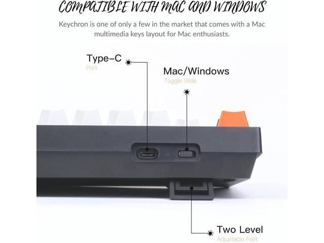 Keychron C1 TKL Mechanical Wired Gaming Keyboard RGB Backlit Compact Keyboard with Linear Red Switches for Mac & Windows