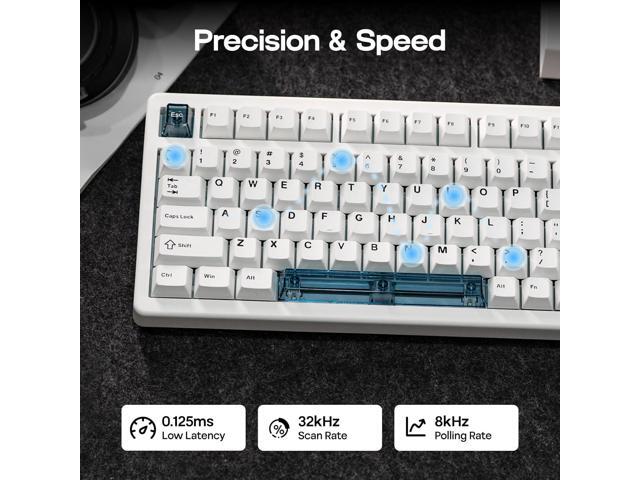 EPOMAKER HE80 Hall Effect Gaming Keyboard, 8K Polling & 32K Scan, Creamy Gasket, DKS, SOCD, Hot-Swappable, RGB Backlit, Wired Gaming Keyboard for...