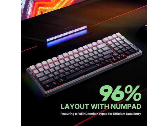 E-YOOSO Z-99 Gaming Keyboard Wireless with Triple Mode BT/2.4G/USB-C, 96% Keyboard, Linear Switches, Wireless Mechanical Keyboard with Number Pad...