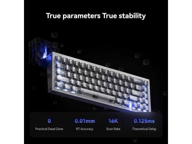 MelGeek REAL67 Wired Gaming Keyboard with RGB, Magnetic Keyboard with Hall Effect, Rapid Trigger, Hot-Swappable, Snap Tap & Adjustable Actuation,...