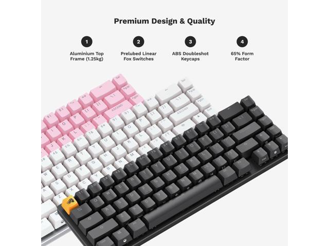 GLORIOUS Gaming GMMK 2 - TKL Mechanical Keyboard - Custom 65% Keyboard - Compact -Hotswap w/Cherry Mx Style Switches - Incl. Double Shot Keycaps &...