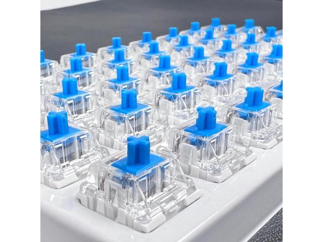 Zhouwang 72PCS Blue Switches,3 Pin Replacement Dustproof Mechanical Keyboards Switches, Suitable clicker for 3D Prints and Gaming Keyboards