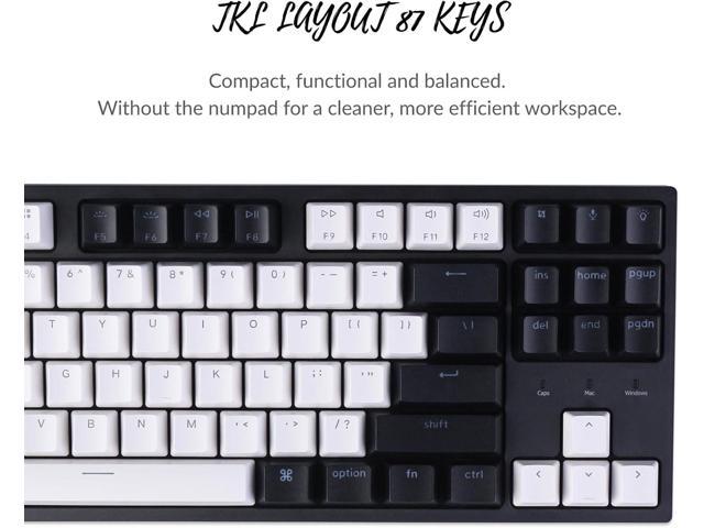 Keychron C1 TKL Mechanical Gaming Keyboard Wired White LED Backlit Compact Keyboard with Linear Mechanical Switches, Compatible with Mac & Windows