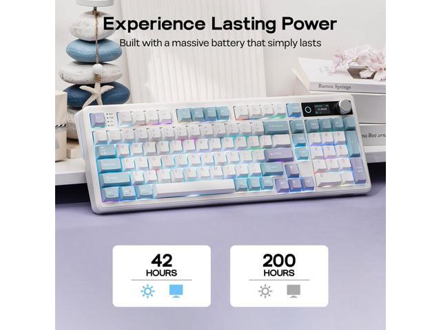 EPOMAKER TH99 PRO 96% Mechanical Keyboard with Screen & Knob, 10000mAh, 2.4Ghz/BT, Hot Swap, Custom Driver, RGB Backlight, PBT Keycap, Wireless...