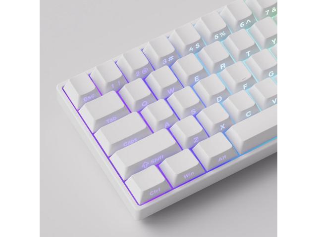 MONSGEEK FUN60 Pro Rapid Trigger Gaming Keyboard 16k Scan Rate SP Magnetic Switch HE Keyboard Wired 60% White Shine-Through (Glare Magnetic Switch)