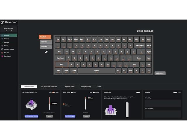 Keychron K2 HE QMK Wireless Gaming Custom Mechanical Keyboard, 2.4 GHz/Bluetooth/Wired 96% Layout Hot-Swappable Programmable RGB Backlit Gateron...