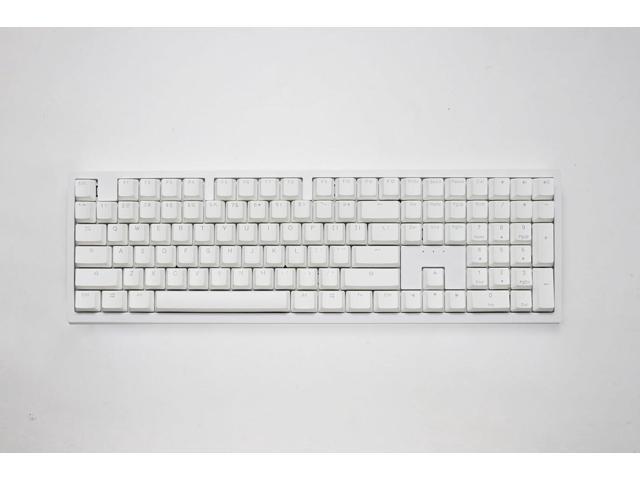 Ducky Zero 6108 Pure White Hotswap Bluetooth RGB Mechanical Keyboard - Cherry MX2A Brown