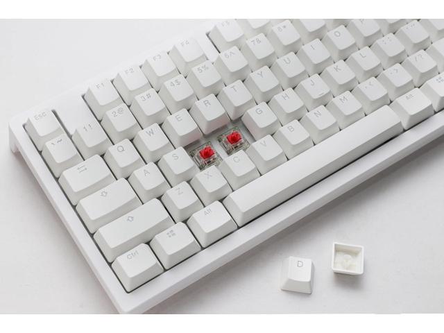 Ducky Zero 6108 Pure White Hotswap Bluetooth RGB Mechanical Keyboard - Cherry MX2A Brown