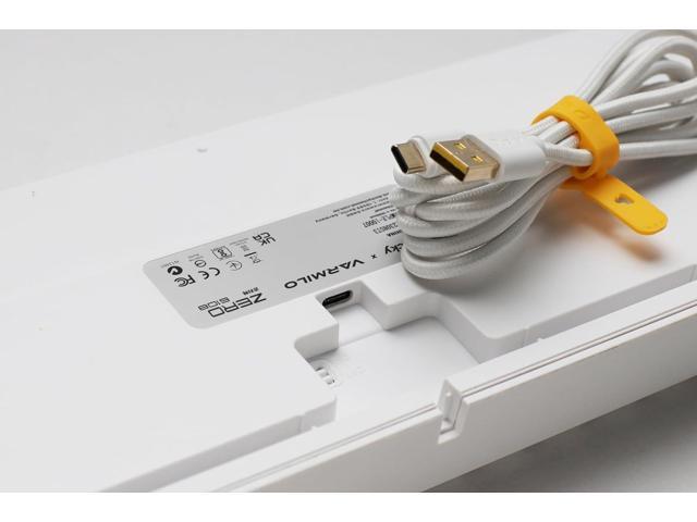 Ducky Zero 6108 Pure White Hotswap Bluetooth RGB Mechanical Keyboard - Cherry MX2A Brown