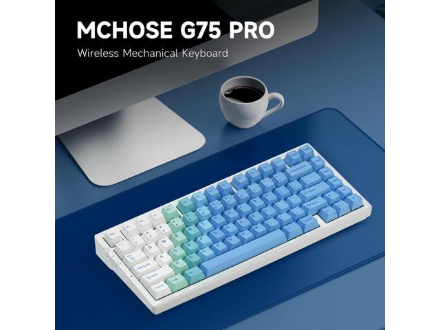 MCHOSE G75 PRO 75% Wireless Mechanical Keyboard, TKL Keyboards Tri-Mode BT5.0/2.4GHz/USB-C, Hot Swap Custom Creamy Keyboards Linear Switch, Double...