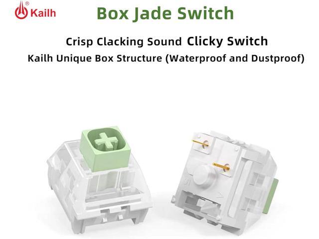 Kailh Box Jade Clicky Keyboard Switch,3-pin 50gf Pre-Lubed Dustproof Waterproof RGB SMD Key Switches for 3D Prints and Mechanical Gaming...
