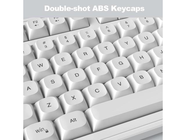 Camiysn Wire Gaming Keyboard, 7 Colorful Rainbow Backlight Classic Gaming Keyboard (White)