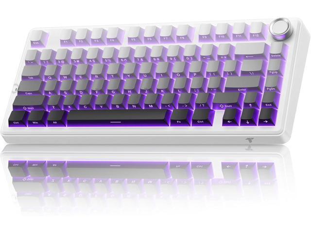 TECURS 75% Mechanical Keyboard for Gaming & Office, Creamy Sound, Gasket Mount, Hot-Swap RGB Backlit 81 Keys Keyboard for Laptop/PC/Mac,...