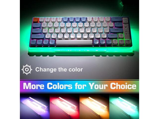 UCINNOVATE RGB Acrylic Computer Keyboard Stand, Mini LED Backlit Tray, 60% Gaming USB Interface Tilted for Easy Ergonomic Typing and Working,...