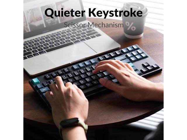 Keychron B33 2.4 GHz Wireless Bluetooth Keyboard Silent Typing 80% TKL Layout Launcher Support Ergonomic Angle Compatible for Mac Windows...