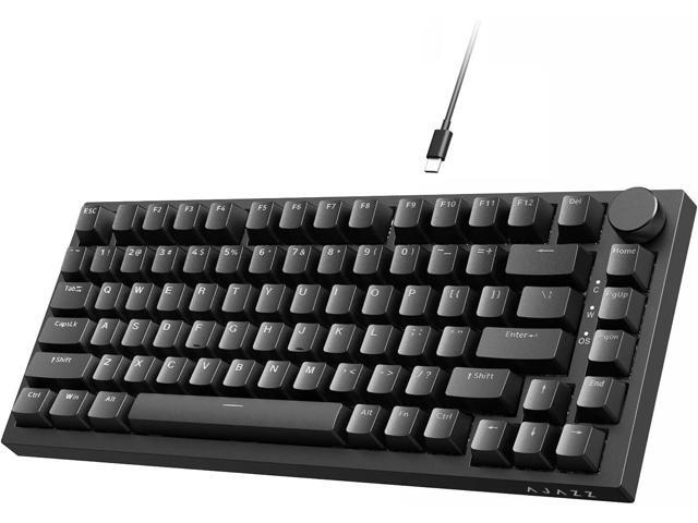 ATTACK SHARK Ajazz AK820 Mechanical Keyboard with CNC Knob Control,75% Gasket Mount Keyboard and Detachable USB Wired Gaming Keyboard for...