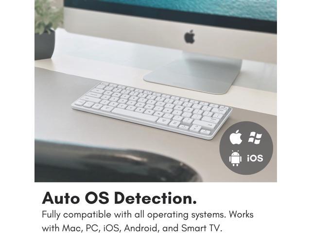Macally Wireless Bluetooth Keyboard for Mac - Premium Multi Device Connectivity - Compatible Apple Keyboard for MacBook Pro/Air, iMac, Mac mini,...