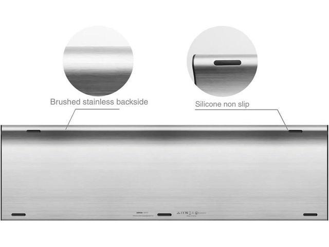 Arteck HB193 Universal Bluetooth Keyboard Multi-Device Stainless Steel Full Size Wireless Keyboard for Windows, iOS, Android, Computer Desktop...