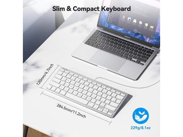TECKNET Wired Keyboard for MacOS Devices with Dual Interface, Slim Mac Keyboard, Comfortable Ergonomic Typing Angle & Stable Connection for...