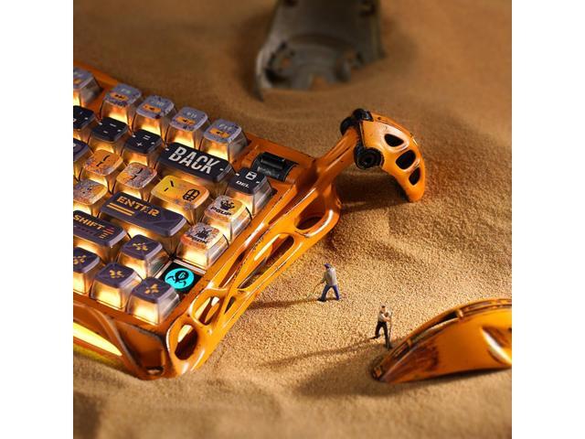 GravaStar Mercury K1 Pro Wireless Mechanical Gaming Keyboard, Aluminum Alloy 75% Layout, Hot-Swappable RGB Custom Keyboard with Linear Switches ...