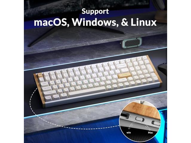 Keychron K4 HE 96% Compact Hall Effect Wireless Mechanical Keyboard with Number Pad, Magnetic Switch, Rapid Trigger, Custom RGB, QMK/VIA,...