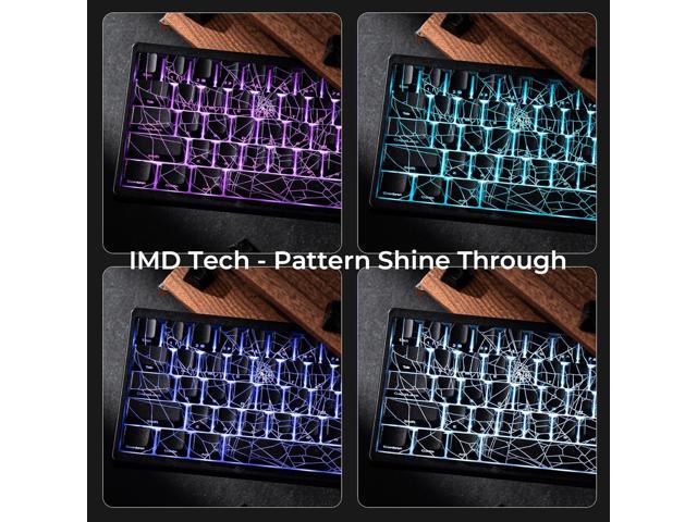 HITIME x XVX M67 60% Percent Keyboard Wireless, QMK/VIA Black Spider Web Gaming Keyboard, Tri-Mode Thocky Creamy Mechanical Key Board, Hot...