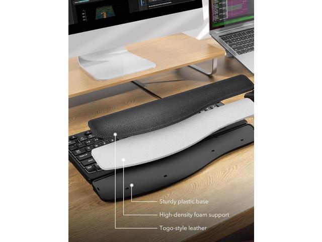 SABLUTE Ergonomic Keyboard, USB Wired with Cushioned Wrist & Palm Rest, 7-Color Backlit Adjustable Brightness for Windows, macOS, Desktop, Laptop & PC