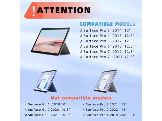 Surface Pro 7 Keyboard, Bluetooth Keyboard for Microsoft Surface Pro 7 Plus/ 7/6/ 5/4 /3, Multi-Gesture Touchpad, 7 Color Backlight, Magnetic...
