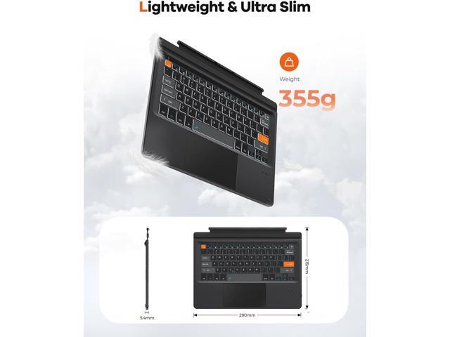 Doohoeek Surface Pro 7/7 Plus/6/5/4/3 12.3 inch Keyboard, Bluetooth Keyboard with Touch Pad & Lighting Keys Compatible with Surface Pro 12.3',...
