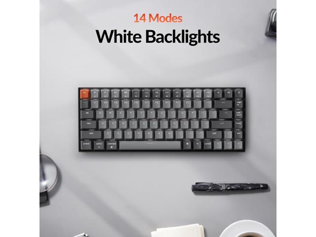Keychron K2 75% Layout Bluetooth Wireless Mechanical Gaming Keyboard Silent K Pro Red Switch/White LED Backlit/USB C/Anti Ghosting/N-Key Rollover,...