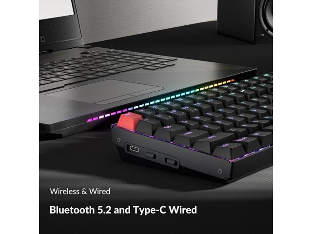 Keychron K4 96% Layout QMK Wireless and Wired Options Mechanical Keyboard Super Red Switch, RGB Backlight with Shine-Through Double-Shot PBT...