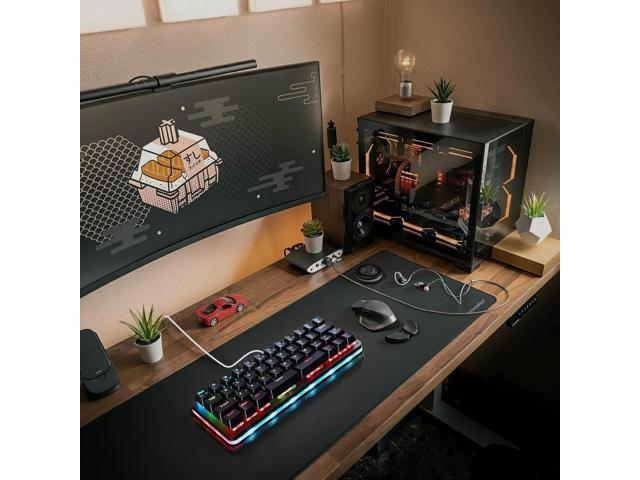 Koolertron 42-Key 40% Macaro Gaming Keyboard - Compact RGB Backlit Mechanical Keypad, Hot-Swappable USB-C Programmable Mini Keyboard for PC/Mac...