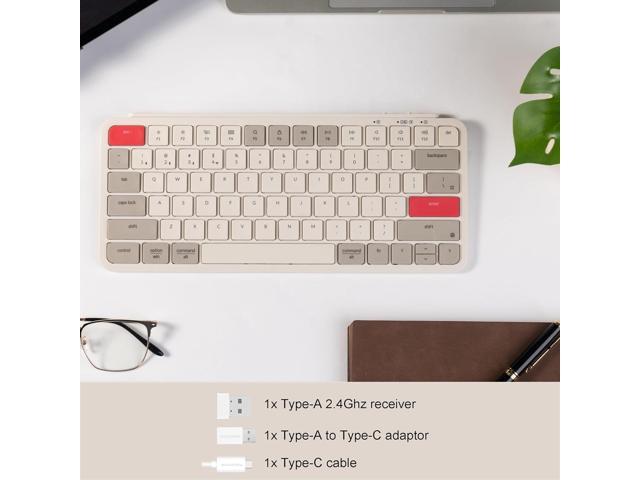 Keychron B1 Pro Ultra-Slim Wireless ZMK Custom Keyboard, Programmable Bluetooth/2.4 G/Wired Lightweight with 1200-Hour Long Battery Life Quiet Key...