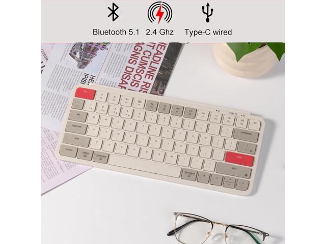 Keychron B1 Pro Ultra-Slim Wireless ZMK Custom Keyboard, Programmable Bluetooth/2.4 G/Wired Lightweight with 1200-Hour Long Battery Life Quiet Key...