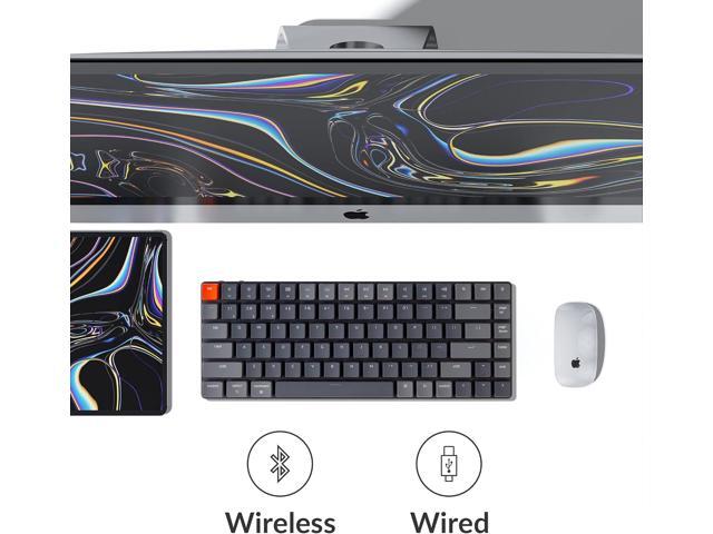 Keychron K3 75% Layout 84-Key Ultra-Slim Hot-Swappable Wireless Bluetooth Mechanical Keyboard with Low-Profile Keychron Optical Brown Switch/White...