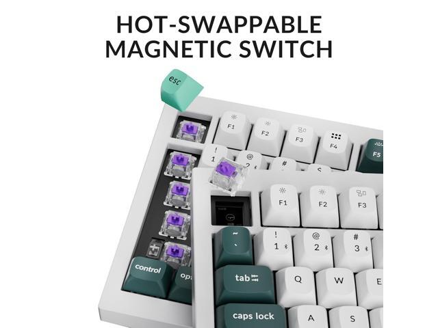 Keychron Q1 HE Wireless Custom Keyboard Rapid Trigger QMK Launcher 2.4 GHz Bluetooth 5.2 with Gateron Double-Rail Magnetic Switch, RGB Compatible...