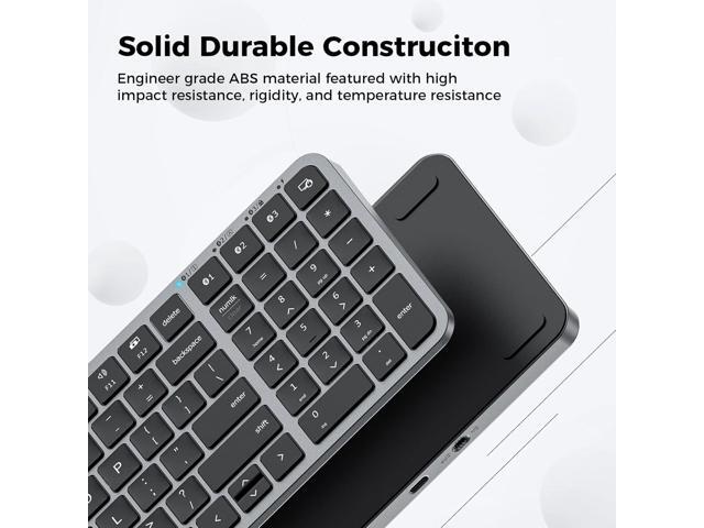 iClever Bluetooth Keyboard with Numeric Keypad - Multi-Device Support, Stable Connection, Compact Design, Enhanced Typing Experience, Perfect for...