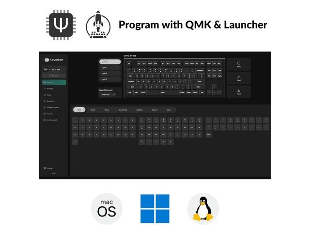 Keychron C1 Pro Wired Mechanical Keyboard TKL Layout, QMK Programmable RGB Backlit with Hot-swappable K Pro Red Switch, OEM Profile Double-Shot PBT...