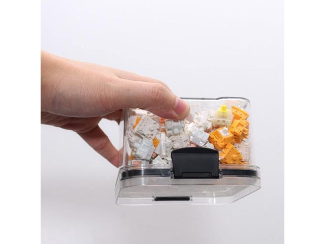 2 pcs Keyboard Switch Container, Switch Storage Box, Mechanical Keyboard Keycap Switches Storage Box,Transparent Plastic Sealed Can(460ml-2pcs)