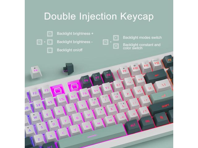 MageGee Creamy Keyboards,K2 Classic Keyboard Wired RGB Backlit 104 Keys Waterproof Ergonomic Keyboard,PC Keyboards for PC/loptop/MAC-Geeen